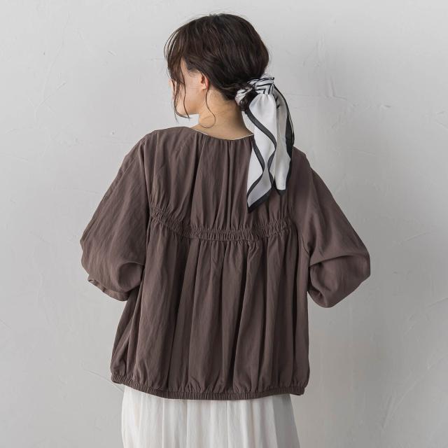 【NEW】ドロワットロートレアモン（Droite lautreamont）/レーヨンナイロンギャザー切替えブルゾン