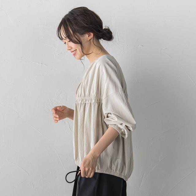 【NEW】ドロワットロートレアモン（Droite lautreamont）/レーヨンナイロンギャザー切替えブルゾン
