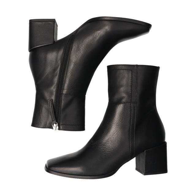 アンヘル アラルコン（ANGEL ALARCON）/ANGEL ALARCON◆6．5cmヒール◆スクエアトウベーシックショートブーツ