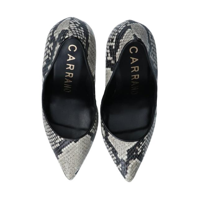 色合いノ（CARRANO）/CARRANO◆10．5糎踵◆パイソン柄レザーピンヒールパンプス
