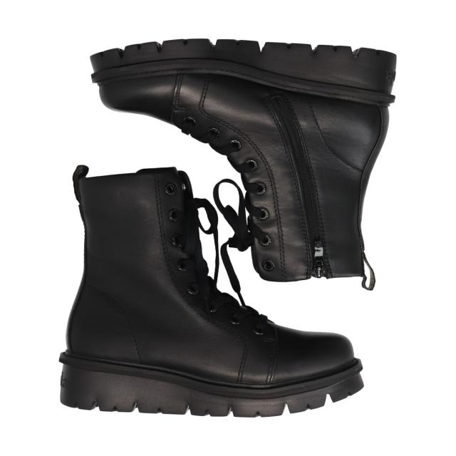 ブソラ（bussola）/bussola ブソラ◆4．5cmヒール◆撥水レザーレースアップ厚底ショートブーツ