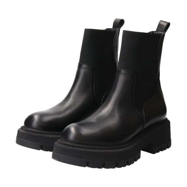 ブリジットバーキンセレクト（Bridget Birkin Select）/QUSHELI◆5．5cmヒール◆厚底タンクソール変形サイドゴアブーツ