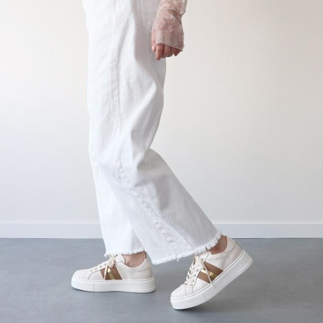 ブリジットバーキンセレクト（Bridget Birkin Select）/LUCA GROSSI◆4．5cmヒール◆ラインテープ厚底レザースニーカーの通販は