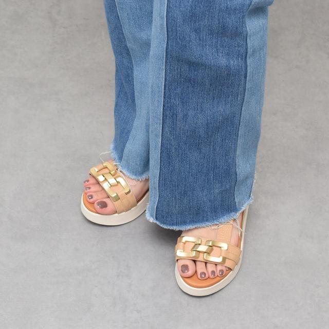 オー マイ サンダルズ（Oh my Sandals）/Oh my Sandals◆5cmヒール◆メタルオーナメントベルクロ厚底サンダル_1