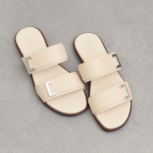 イタリアンシューメーカーズ（ITALIAN SHOEMAKERS）/ITALIAN SHOEMAKERS◆1．8cmヒール◆ダブルベルトフラットサンダル