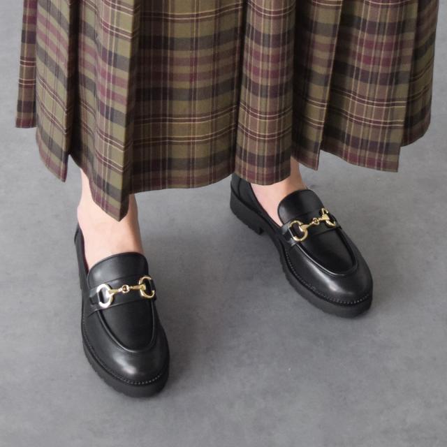 インターショシュール（INTER−CHAUSSURES）/INTER−CHAUSSURES◆3．5cmヒール◆ラウンドトウビットローファー