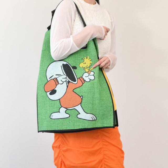 アニタ ビラルディ（Anita Bilardi）/ANITA BILARDI◆スヌーピープリントラフィアバッグ