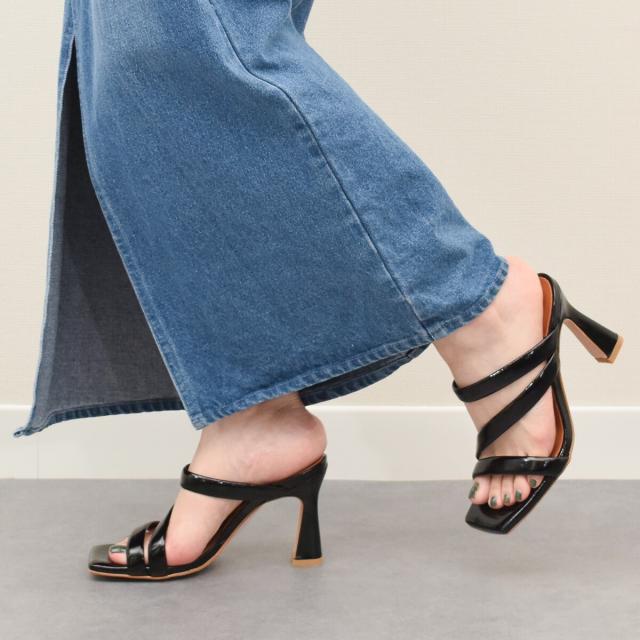 サンダル レディースシューズ レディースファッション 靴 本革 後ろ