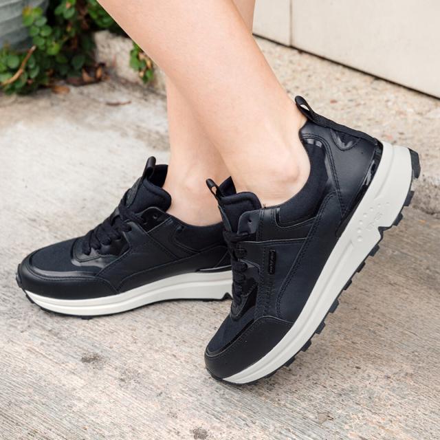 ブソラ（bussola）/bussola◆4．5cmヒール◆晴雨兼用レースアップスニーカー