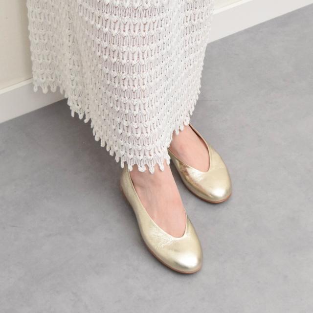 インターショシュール（INTER−CHAUSSURES）/INTER−CHAUSSURES◆1cmヒール◆ラウンドトウサケットバレエシューズ_1