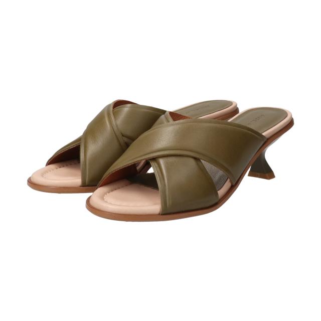 ブリジットバーキンセレクト（Bridget Birkin Select）/ANGEL ALARCON◆5．5cmヒール◆ラウンドトウクロスベルトミュールサンダル
