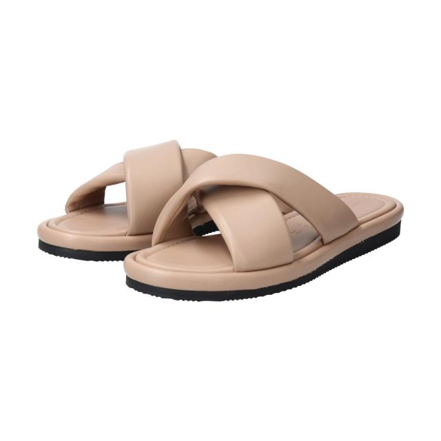 ブリジットバーキンセレクト（Bridget Birkin Select）/L’Artigiano del cuoio◆1．5cmヒール◆クロスベルトフラットサンダル その他サンダル