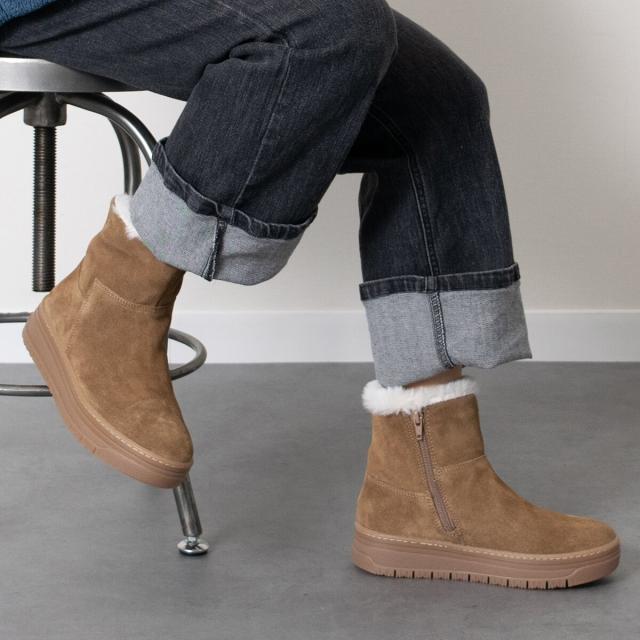 タマリス（TAMARIS）/Tamaris◆4cmヒール◆厚底インサイドジップショートブーツ