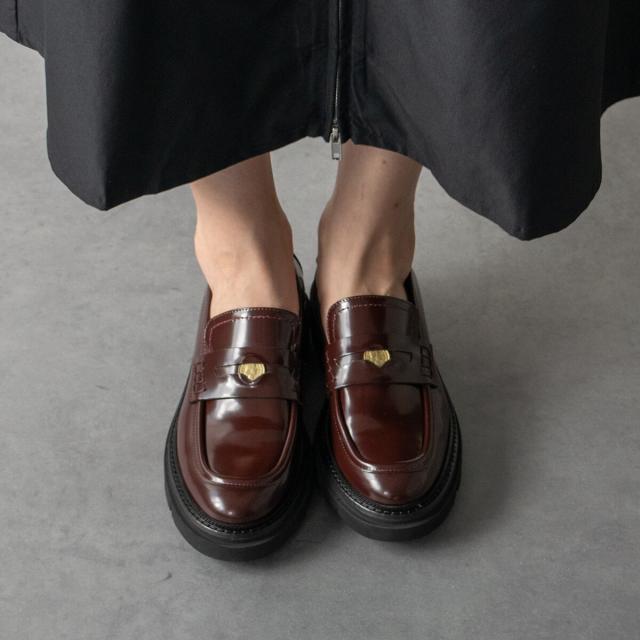 ルカ グロッシ（Luca Grossi）/LUCA GROSSI◆3．9cmヒール◆タンクソールペニーローファー