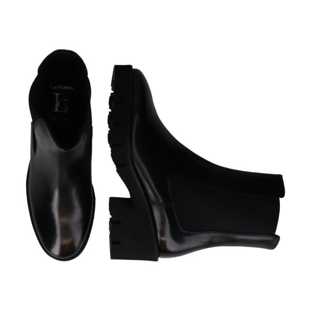 ルカ グロッシ（Luca Grossi）/LUCA GROSSI◆6．2cmヒール◆ラウンドトウミドルヒールサイドゴアブーツ