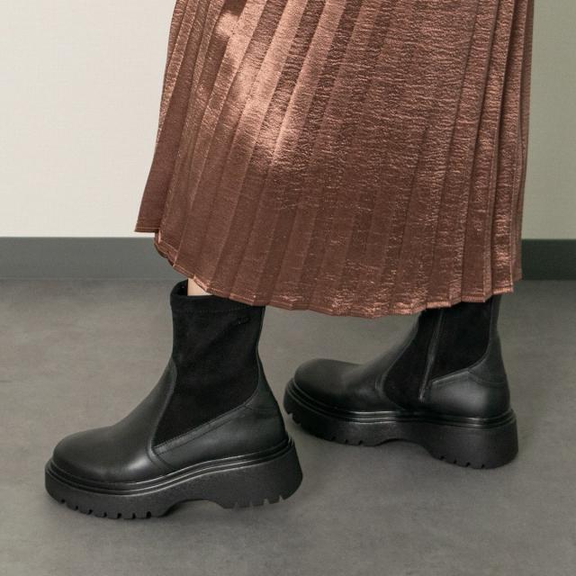 ブソラ（bussola）/bussola◆6cmヒール◆晴雨兼用ストレッチショートブーツ