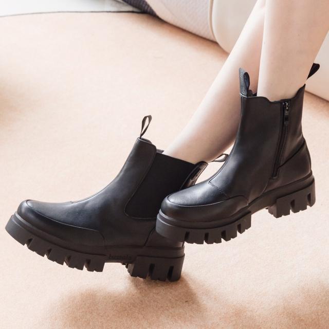 ブソラ（bussola）/bussola◆5cmヒール◆晴雨兼用サイドゴアショートブーツ