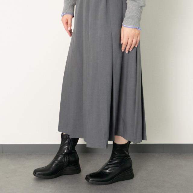 ブソラ（bussola）/bussola◇6．5cmヒール◇撥水スクエアトゥウェッジ