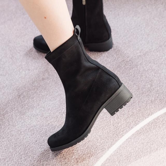 ブソラ（bussola）/bussola◆4cmヒール◆撥水4cmヒールストレッチショートブーツ