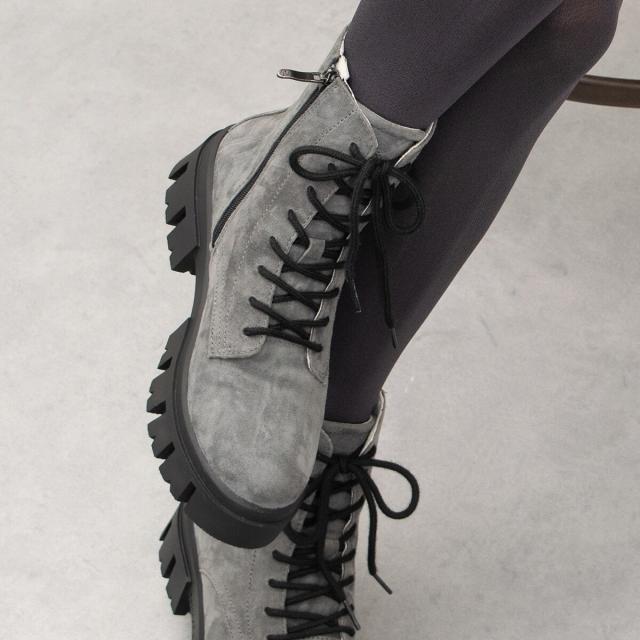 ブソラ（bussola）/bussola◆5cmヒール◆撥水厚底レースアップショートブーツ