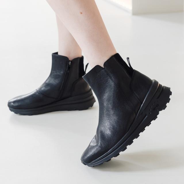 ブソラ（bussola）/bussola◆6cmヒール◆撥水ヒールアップショートブーツ