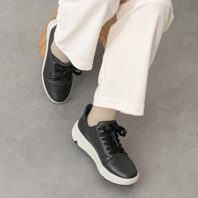 ブソラ（bussola）/bussola◆5cmヒール◆撥水厚底レースアップスニーカー