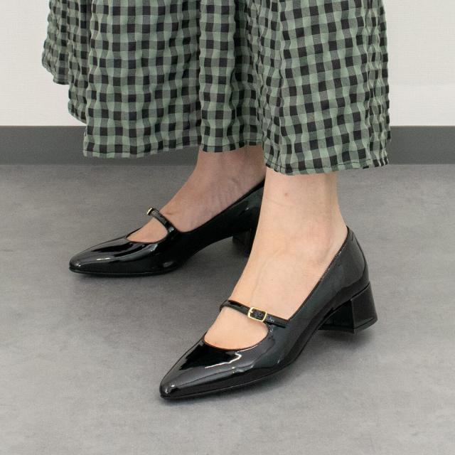 インターショシュール（INTER−CHAUSSURES）/INTER−CHAUSSURES◆ポインテッドトウワンストラップパンプス