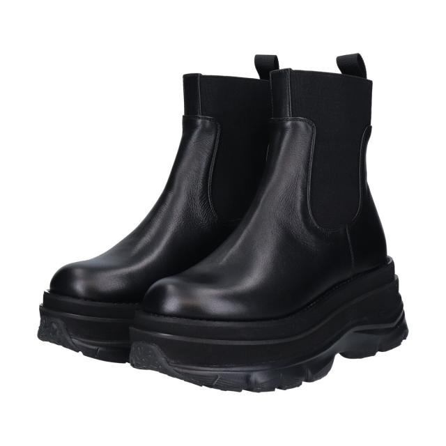 インターショシュール（INTER−CHAUSSURES）/INTER−CHAUSSURES◆7．5cmヒール◆ボリュームソールサイドゴアブーツ