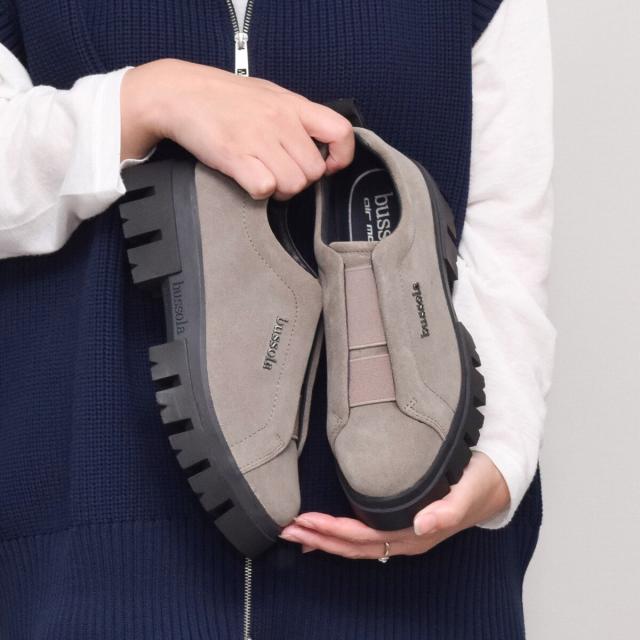 ブソラ（bussola）/bussola ブソラ◆5．5cmヒール◆撥水厚底スリッポンシューズ