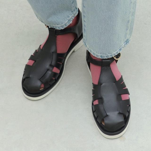 パスクッチ（PASCUCCI）/PASCUCCI◆3．8cmヒール◆ホワイトソールグルカサンダル