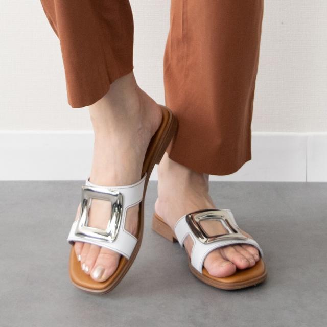 オー マイ サンダルズ（Oh my Sandals）/Oh my Sandals◆1．8cmヒール◆メタルバックルフラットサンダル