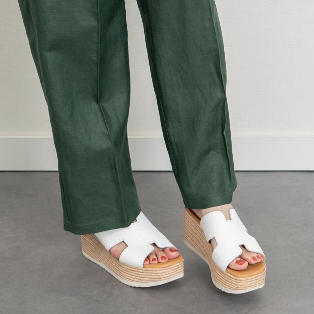オー マイ サンダルズ（Oh my Sandals）/Oh my Sandals◆7cmヒール◆厚底ウエッジレザーサンダル_6
