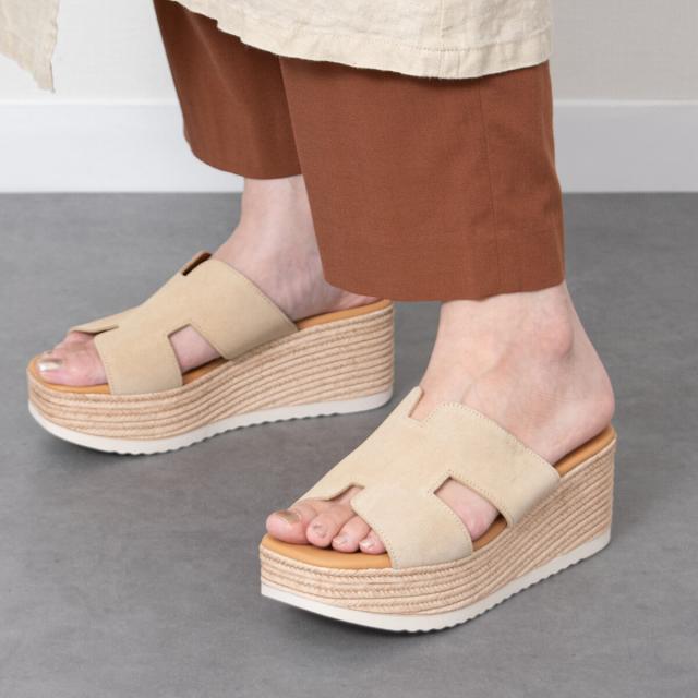オー マイ サンダルズ（Oh my Sandals）/Oh my Sandals◆7cmヒール◆厚底ウエッジレザーサンダル_3