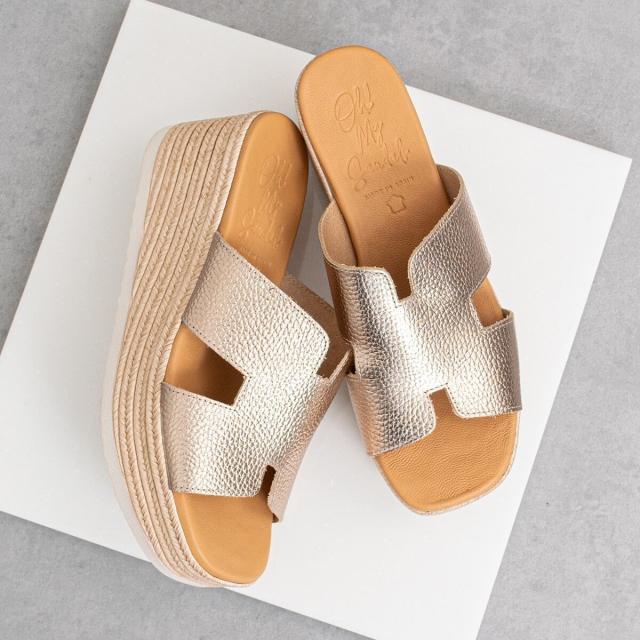 オー マイ サンダルズ（Oh my Sandals）/Oh my Sandals◆7cmヒール◆厚底ウエッジレザーサンダル_1