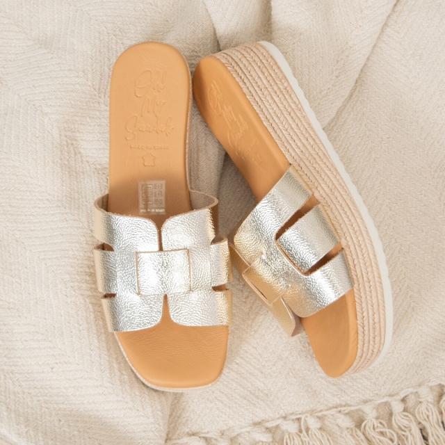 オー マイ サンダルズ（Oh my Sandals）/Oh my Sandals◆5cmヒール◆厚底レザースライドサンダル