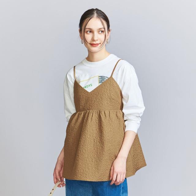 ビューティー＆ユース ユナイテッドアローズ（BEAUTY&YOUTH）/【WEB限定】エンボスフラワー ギャザーキャミソール −ウォッシャブル−の通販は 4,505円