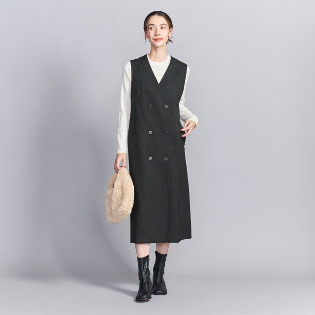 ビューティー＆ユース ユナイテッドアローズ（BEAUTY&YOUTH）/ヘリンボーン ジャンパースカート＆ジレ −2WAY−の通販は