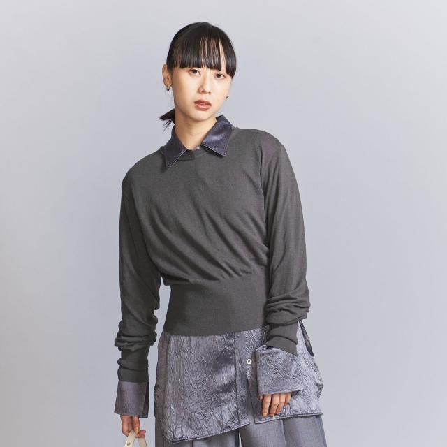 ビューティー＆ユース ユナイテッドアローズ（BEAUTY&YOUTH）/コンパクト クルーネック ニットプルオーバー −ウォッシャブル− 6,600円