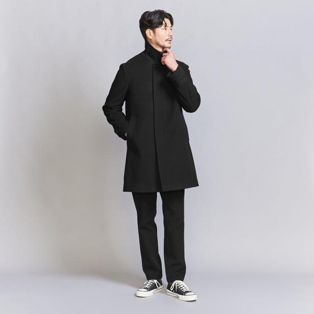 H BEAUTY&YOUTH メルトンベルテッドバルカラーコート OVY H BEAUTY&YOUTH メルトンベルテッドバルカラーコート OVY