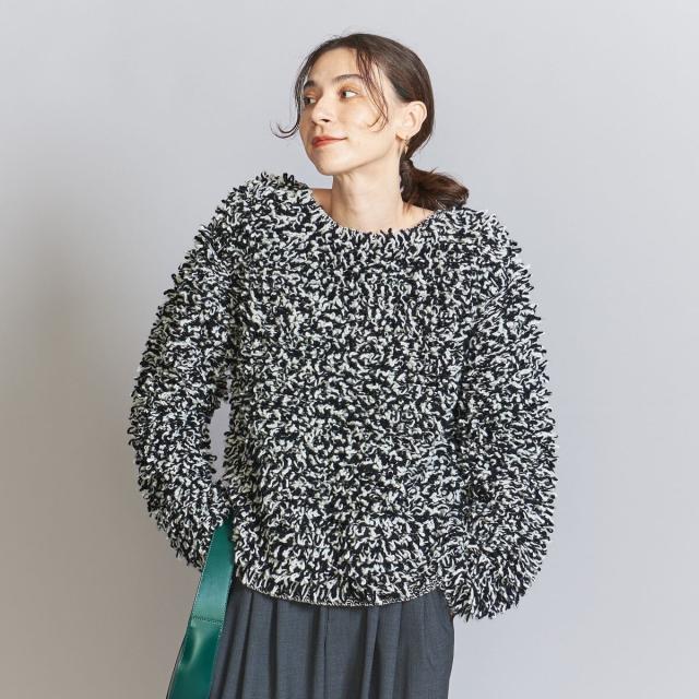 エンフォルド ENFOLD コクーン ボックスシルエット プルオーバー ニット トップス COCOON-ARM BOX PULLOVER 黒 ブラック ENFOLD 【2023/定価3.3万】エンフォルド *BOX-PLEATS PULLOVER