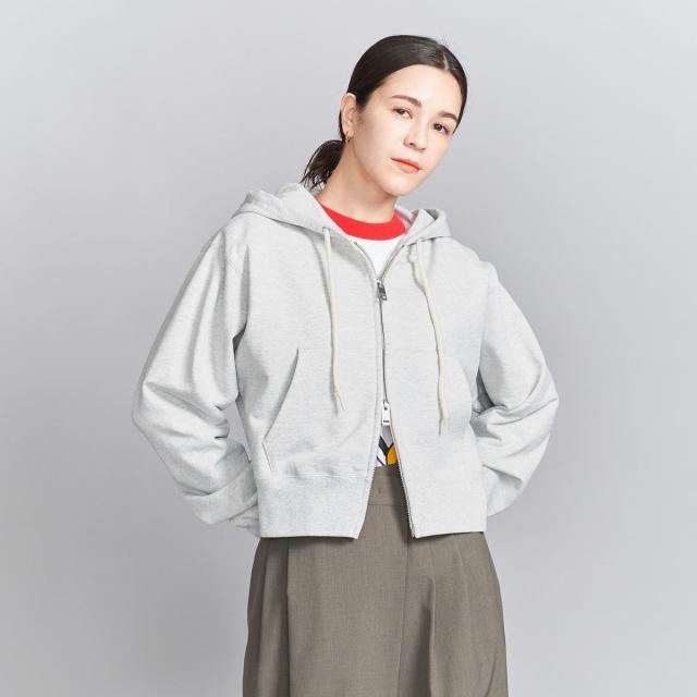 ビューティー＆ユース ユナイテッドアローズ（BEAUTY&YOUTH）/コットン ショートフロントジップパーカ