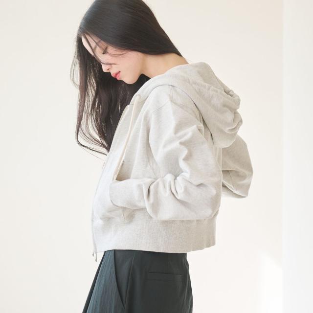 ビューティー＆ユース ユナイテッドアローズ（BEAUTY&amp;YOUTH）/コットン ショートフロントジップパーカー
