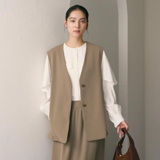 ビューティー＆ユース ユナイテッドアローズ（BEAUTY&YOUTH）/【WEB限定 Wardrobe DAILY MINIMAL】ダブルクロス リボンベルトジレ ウォ…_3