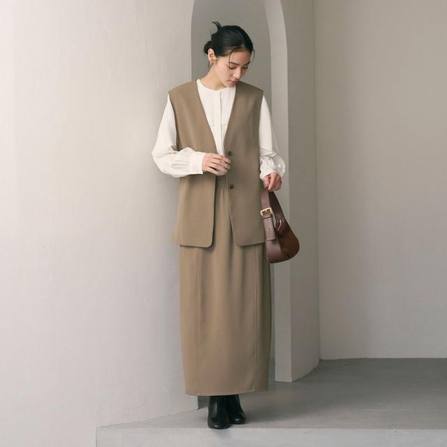 ビューティー＆ユース ユナイテッドアローズ（BEAUTY&YOUTH）/【WEB限定 Wardrobe DAILY MINIMAL】ダブルクロス リボンベルトジレ ウォ…_6