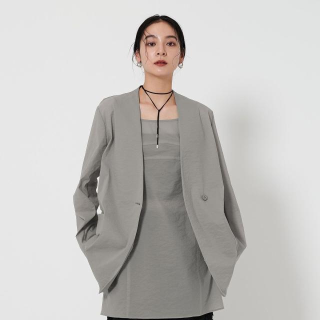 BEAUTY&YOUTH シアーノーカラージャケット シアー ノーカラー ジャケット BEAUTY&YOUTH