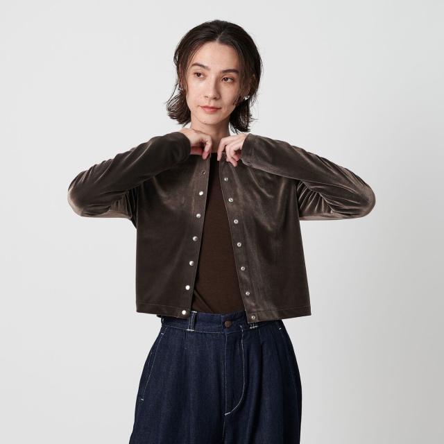 ビューティー＆ユース ユナイテッドアローズ（BEAUTY&YOUTH）/ベロアコンパクト カーディガン