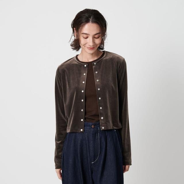 ビューティー＆ユース ユナイテッドアローズ（BEAUTY&YOUTH）/ベロアコンパクト カーディガン