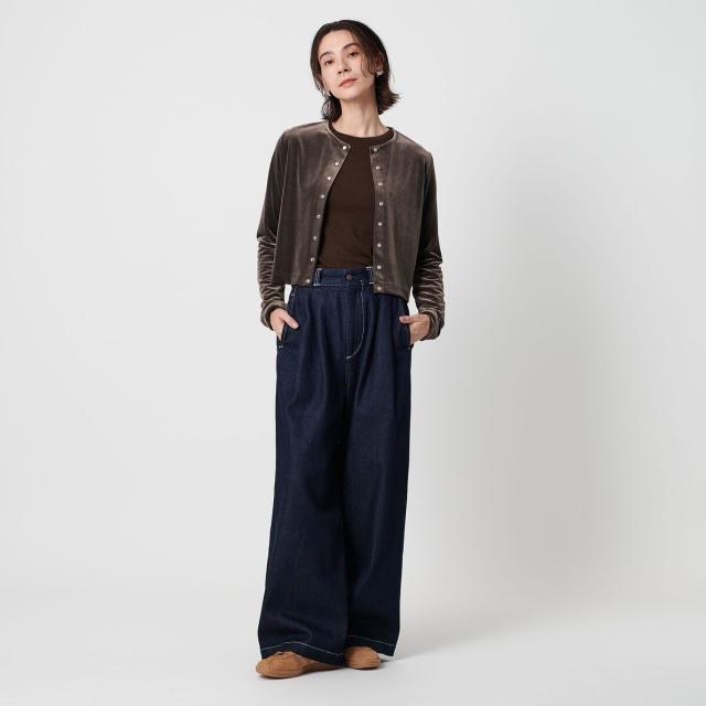 ビューティー＆ユース ユナイテッドアローズ（BEAUTY&YOUTH）/ベロアコンパクト カーディガン