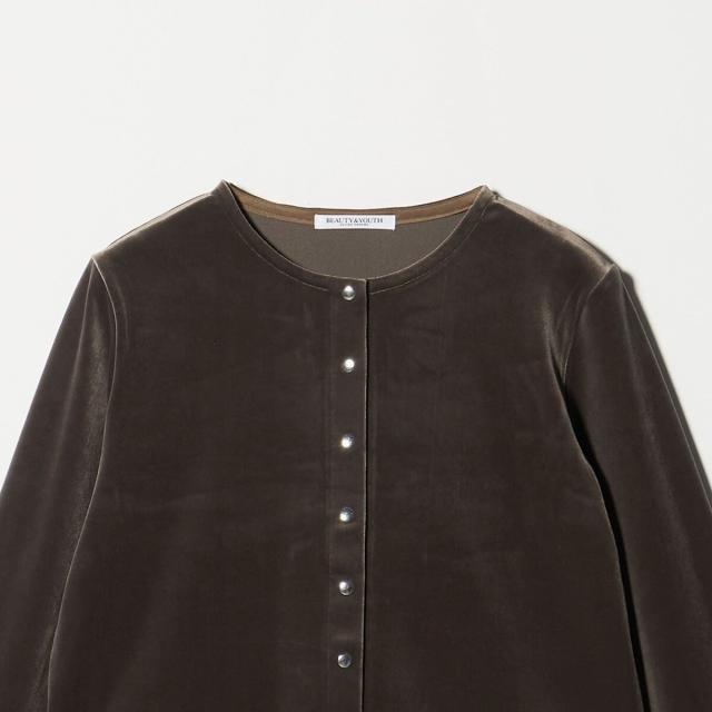ビューティー＆ユース ユナイテッドアローズ（BEAUTY&YOUTH）/ベロアコンパクト カーディガン