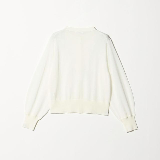 H BEAUTY&YOUTH ＜H＞コットンナイロン リリヤーン カーディガン